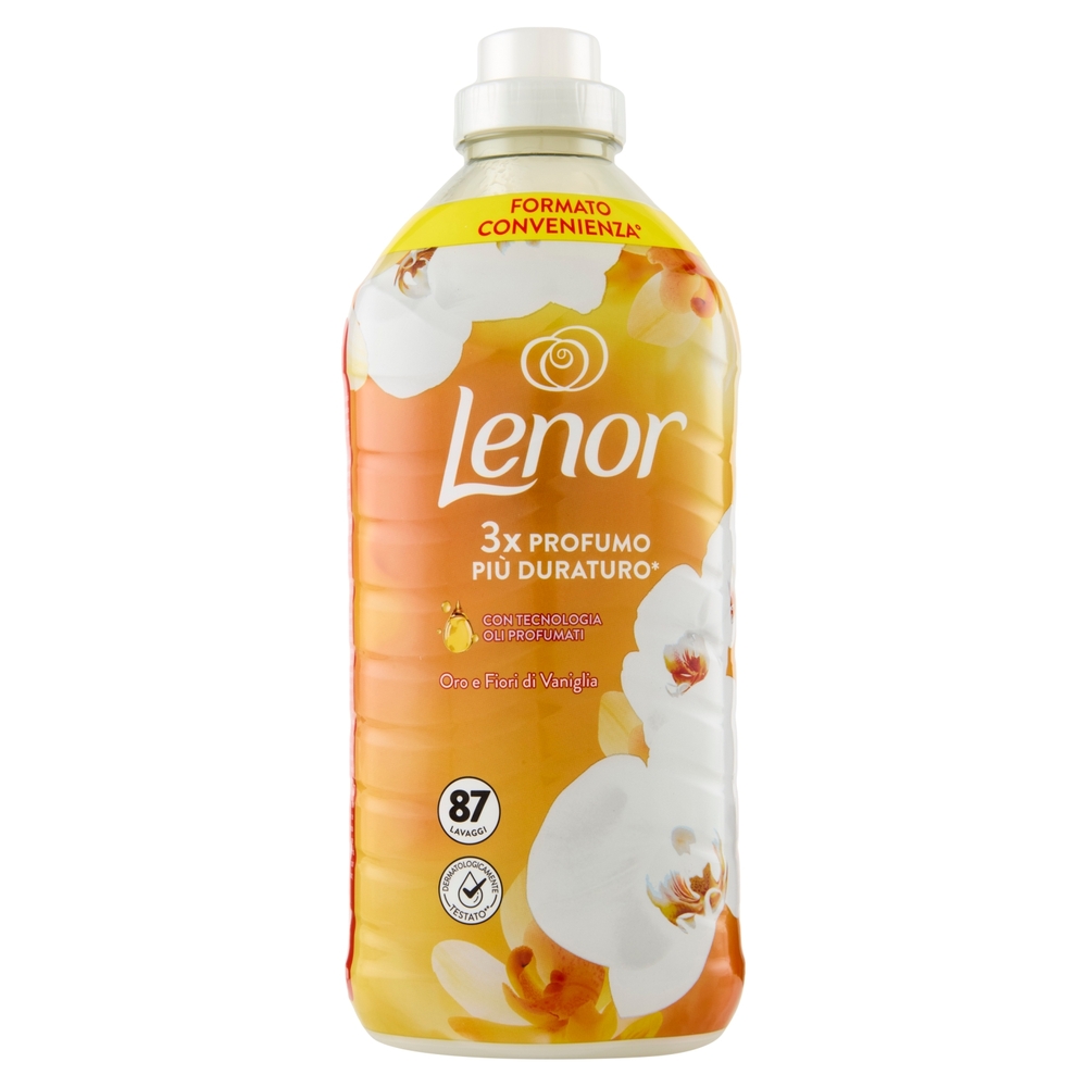 Lenor Ammorbidente Lavatrice Concentrato, Oro e Fiori di Vaniglia, 87 Lavaggi 1,827 L